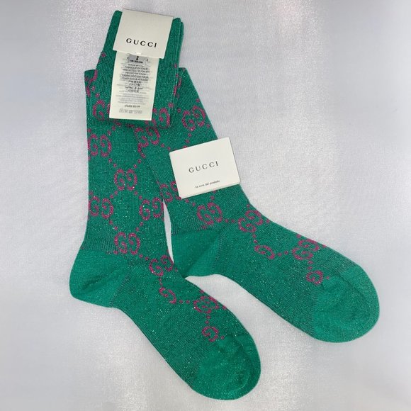 Gucci GG socks in Green WICKED NEW WITH TAGS - Picture 2 of 4
